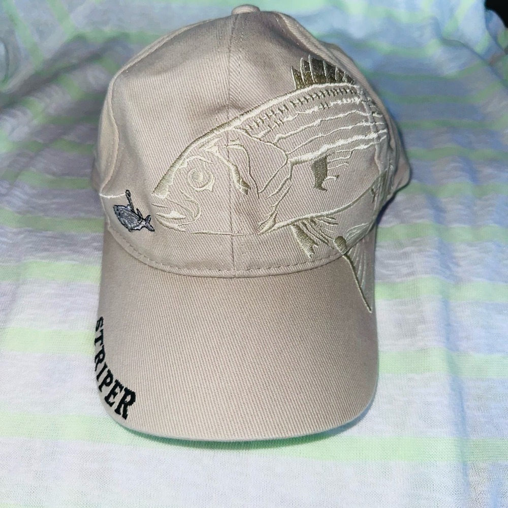 Vintage OC OutdoorCap Striper Fishing Embroideredd Baseball Cap